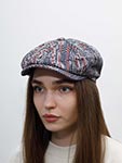 Кепка STETSON арт. 6840212 HATTERAS VIRGIN WOOL/LINEN (синий / красный)